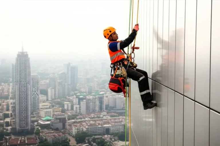 Maksimalkan Citra Gedung Anda: Jasa Cleaning Fasad ACP Gedung Tinggi Profesional di Bandung Raya bersama SABESA